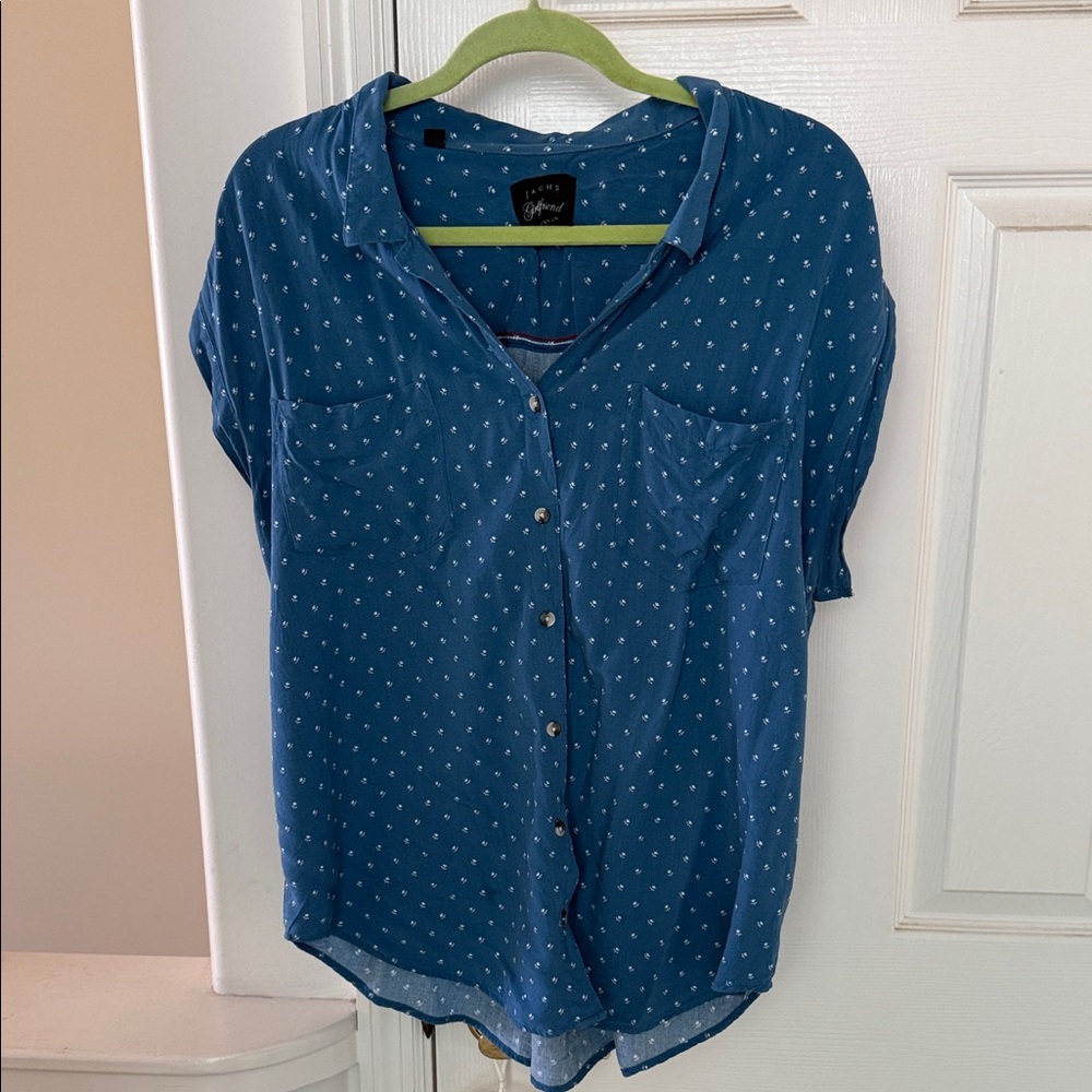 Jachs Blue Shirt with White Pattern